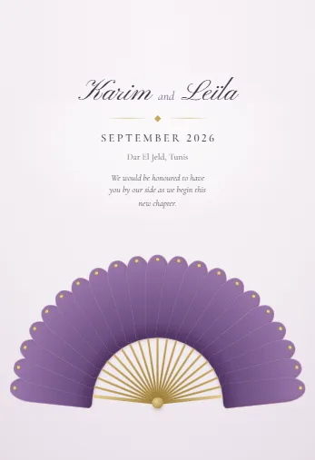Modèle d'invitation Folding Fan